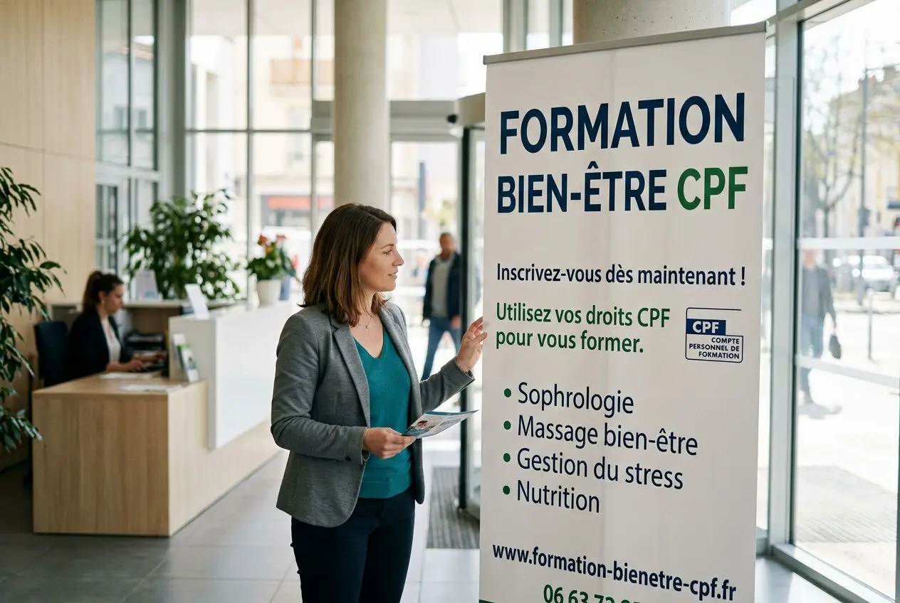 Personne complétant son inscription formation bien-être sur MonCompteFormation