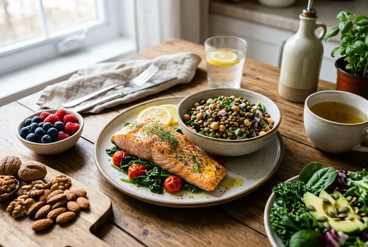 Poissons gras et légumineuses aliments anti-stress